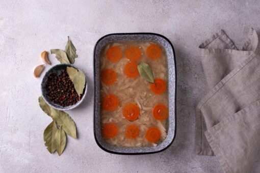 Aspic di pollo e asparagi
