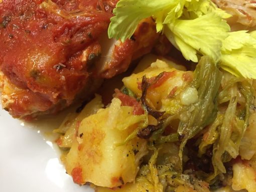 Stocco con patate e sedano