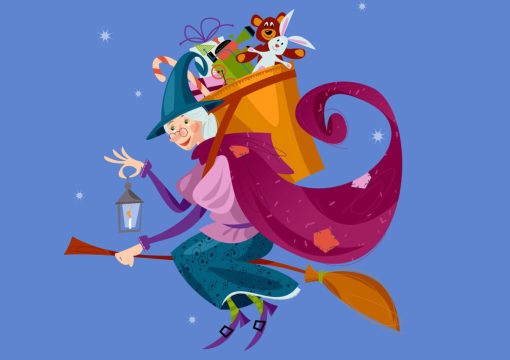 Tutorial: come disegnare befana che vola sulla scopa
