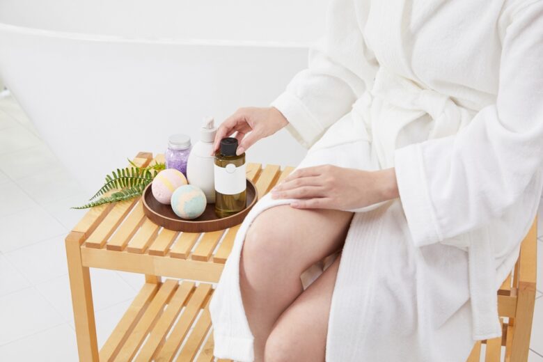 Relaxation,Routine,With,Bath,Essentials,In,A,Tranquil,Setting
