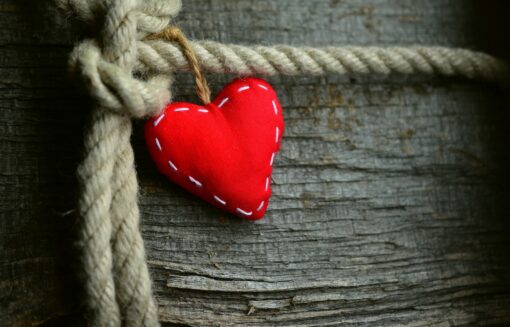 Cuore in pannolenci per San Valentino