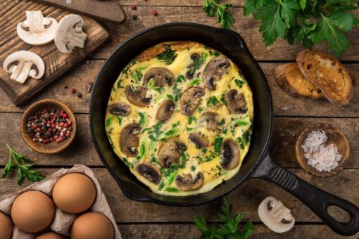 Frittata di funghi champignons