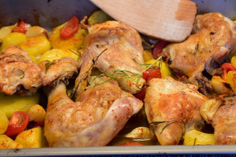 Pollo al forno con erbe aromatiche