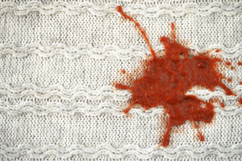 Spot,From,Tomato,Sauce,Or,Ketchup,On,Clothes.