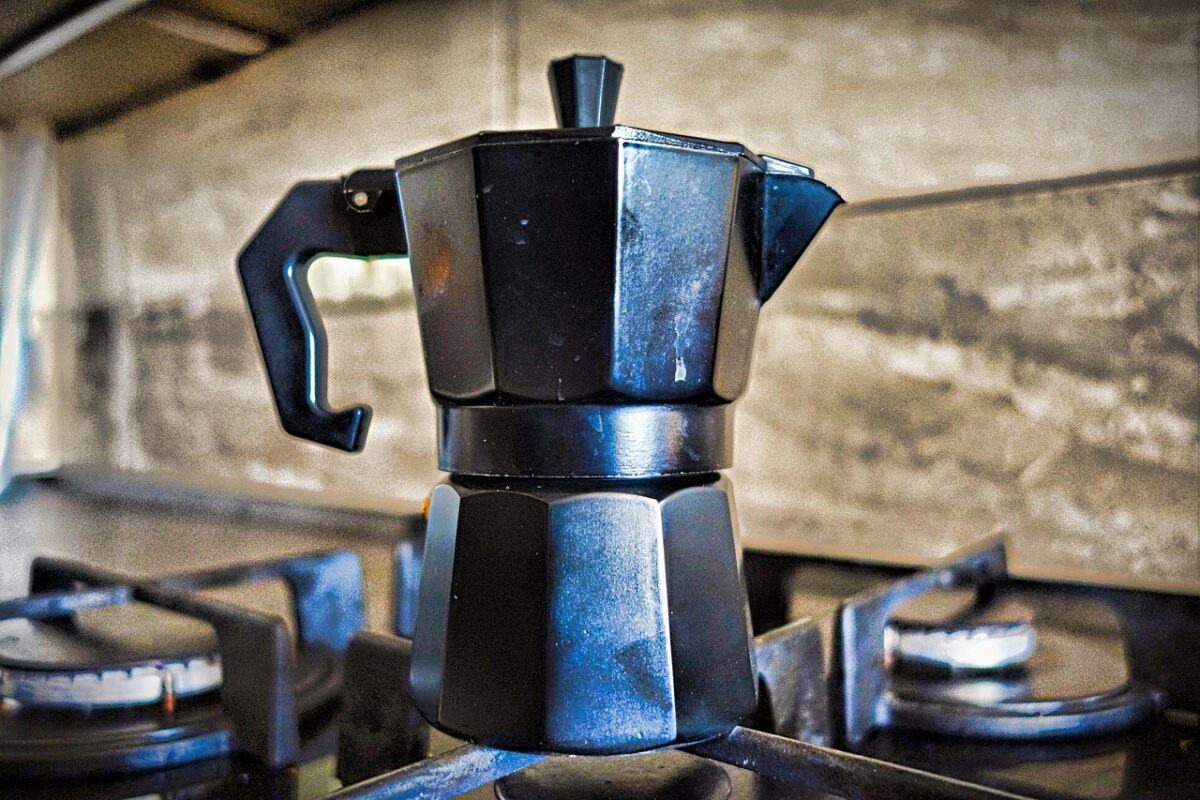 Moka del caffè sul fornello Moka del caffè sul fornello