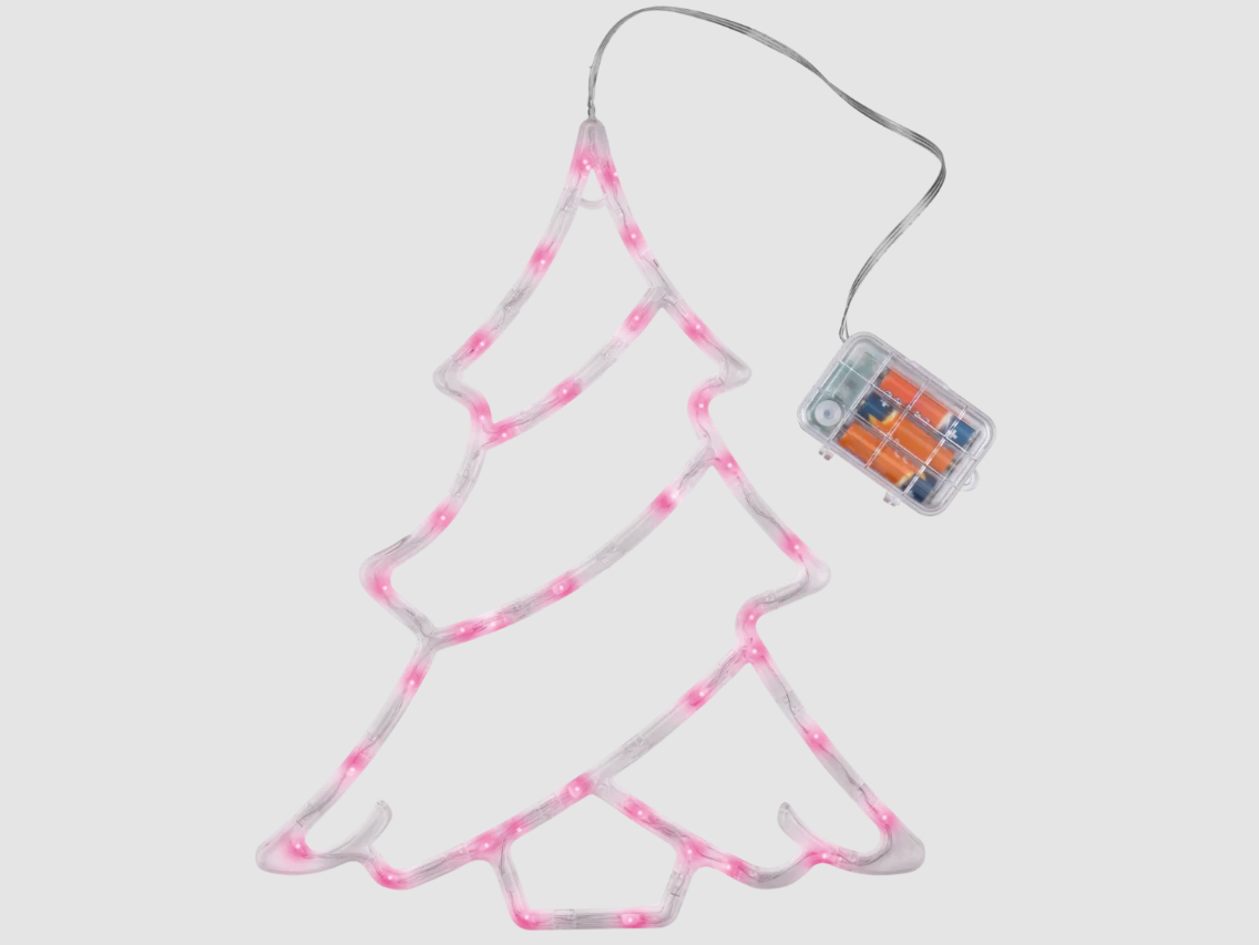 Decorazione luminosa da appendere a forma di albero di Natale Lidl