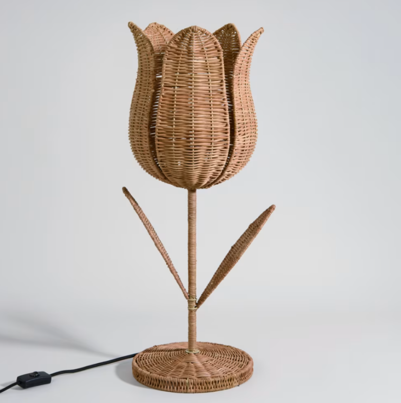 Lampada fiore in rattan intrecciato di Maisons du Monde