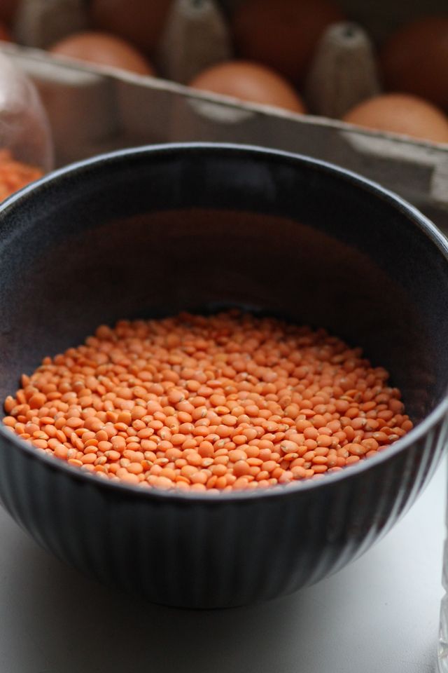 lenticchie rosse in ciotola